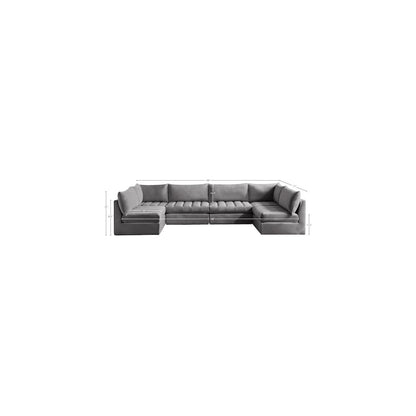 Jacob Grey Velvet Modular Sectional