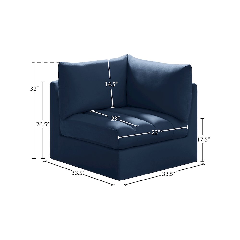 Jacob Navy Velvet Corner