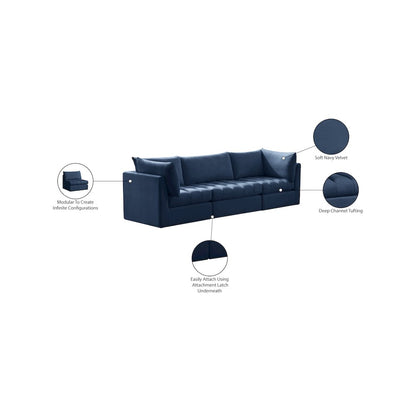 Jacob Navy Velvet Modular Sofa