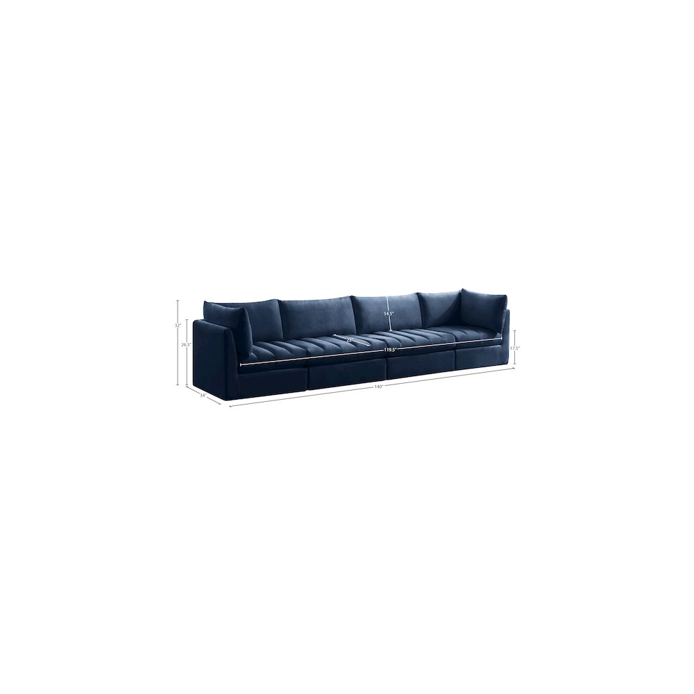 Jacob Navy Velvet Modular Sofa