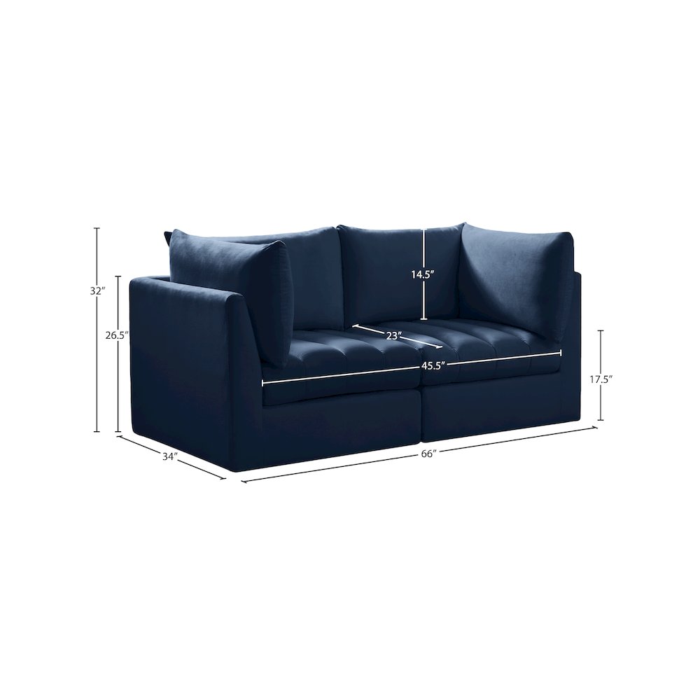 Jacob Navy Velvet Modular Sofa