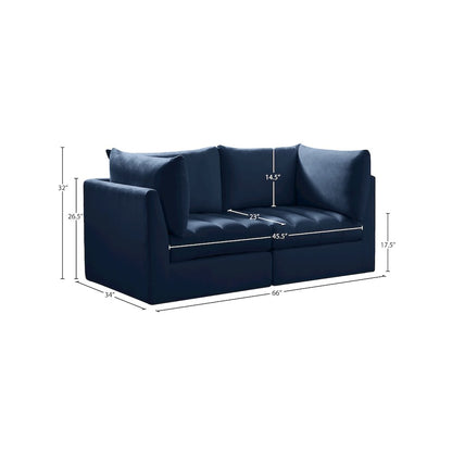 Jacob Navy Velvet Modular Sofa