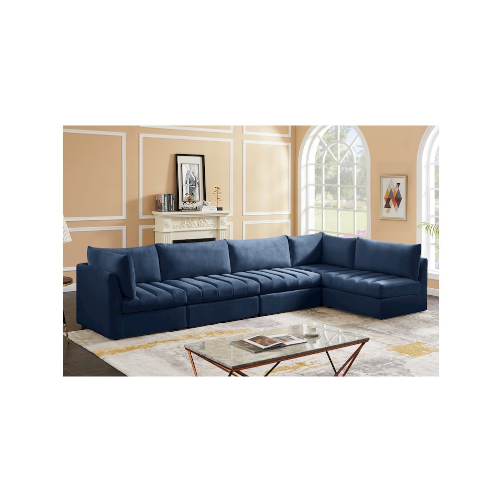 Jacob Navy Velvet Modular Sectional