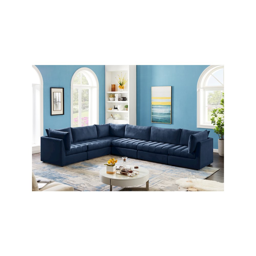 Jacob Navy Velvet Modular Sectional