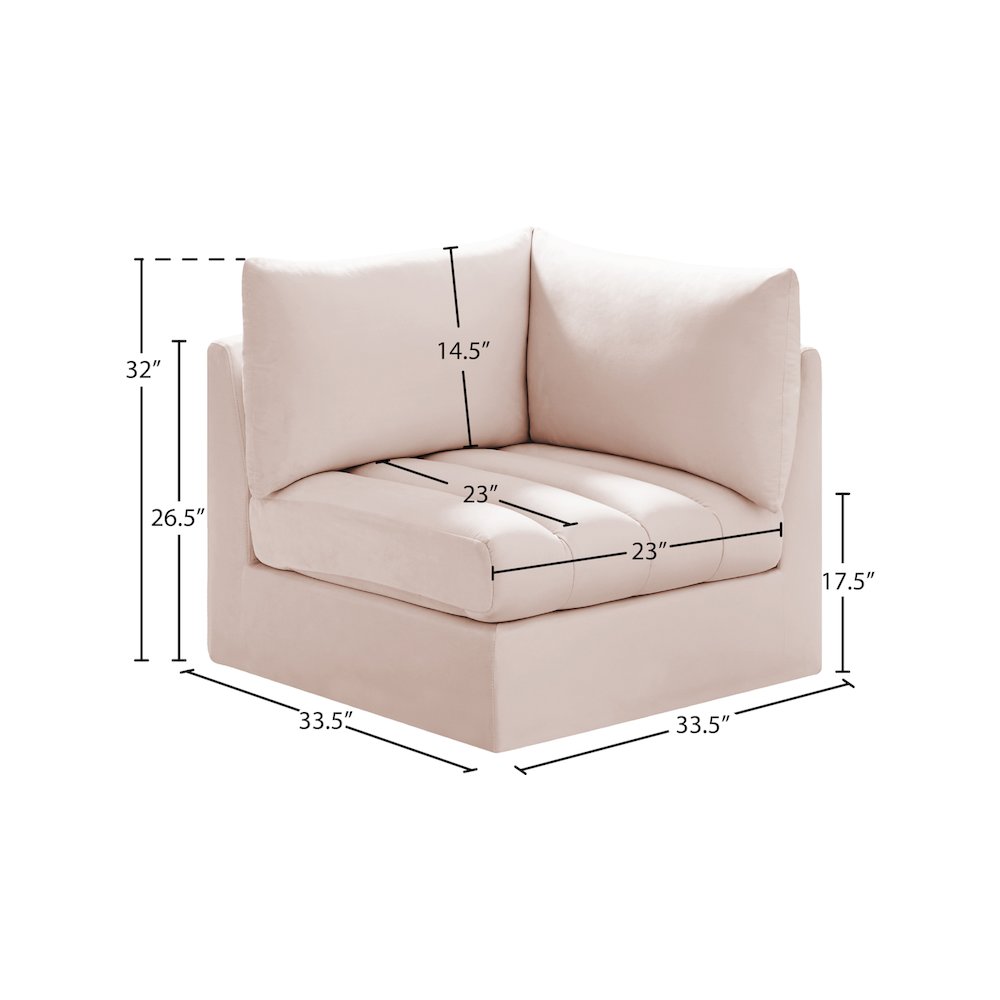 Jacob Pink Velvet Corner