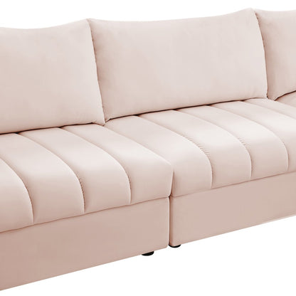 Jacob Pink Velvet Modular Sectional