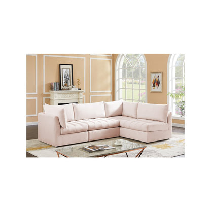 Jacob Pink Velvet Modular Sectional