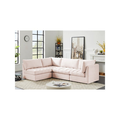 Jacob Pink Velvet Modular Sectional