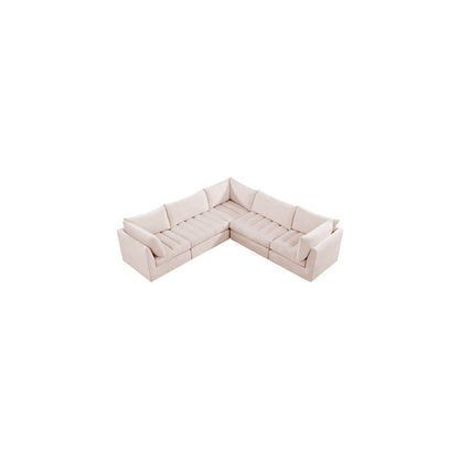 Jacob Pink Velvet Modular Sectional