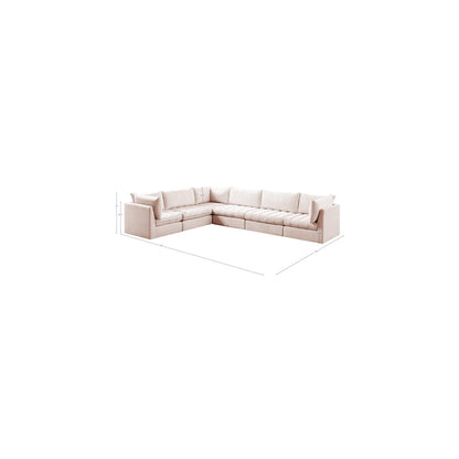 Jacob Pink Velvet Modular Sectional