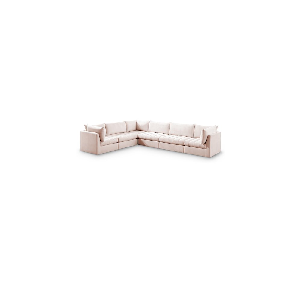 Jacob Pink Velvet Modular Sectional