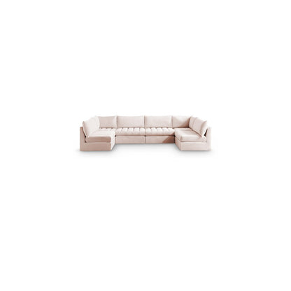 Jacob Pink Velvet Modular Sectional