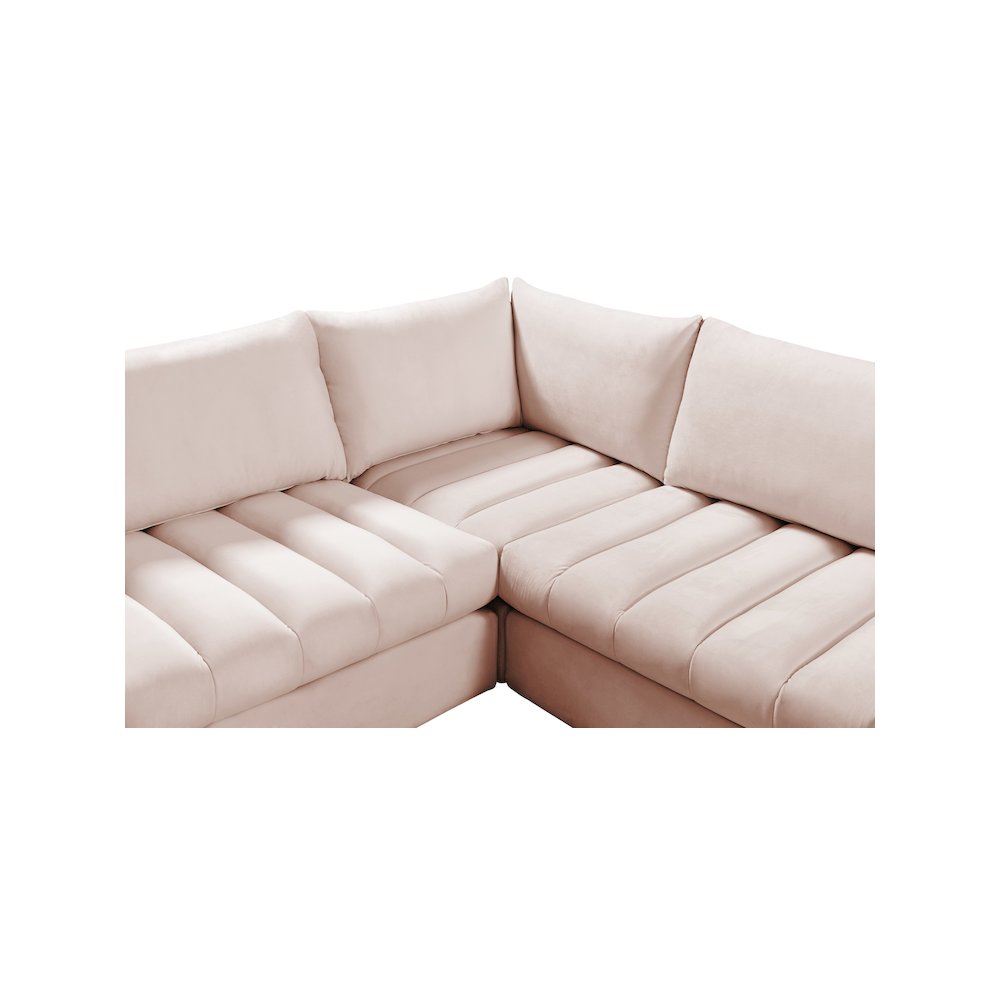Jacob Pink Velvet Modular Sectional