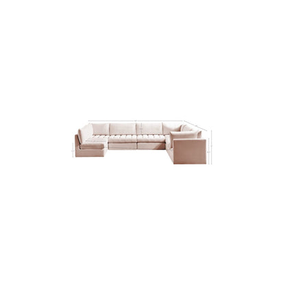 Jacob Pink Velvet Modular Sectional