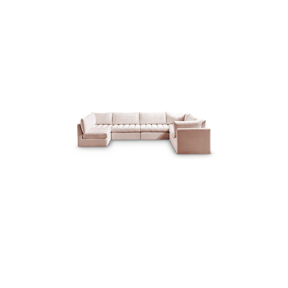 Jacob Pink Velvet Modular Sectional