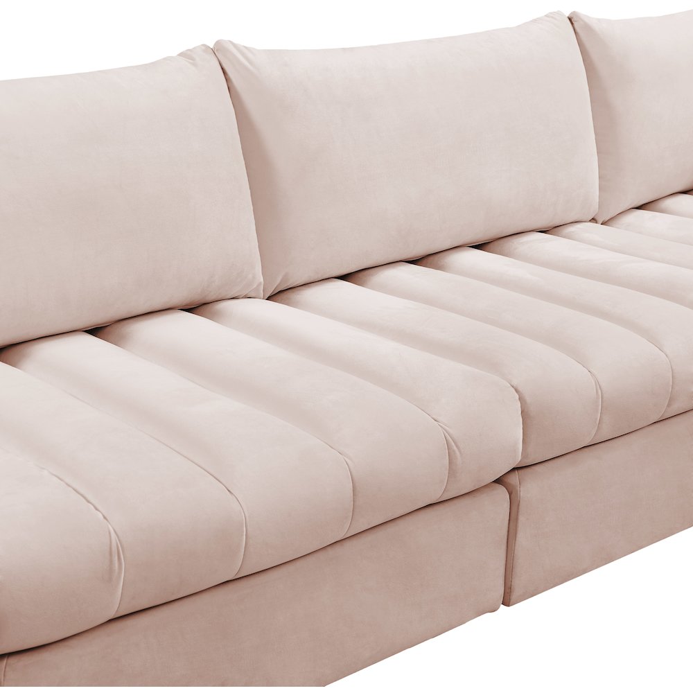 Jacob Pink Velvet Modular Sectional