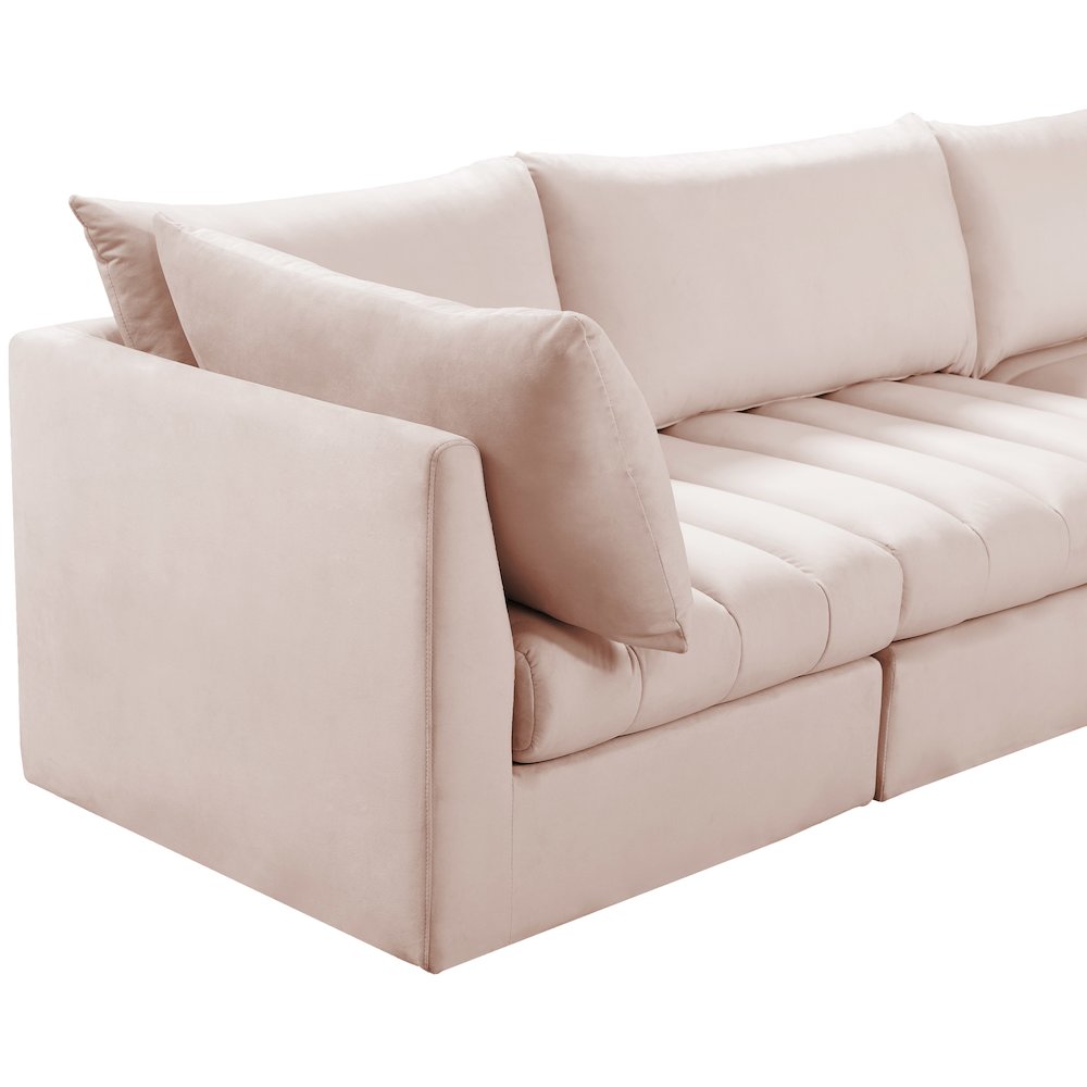 Jacob Pink Velvet Modular Sectional