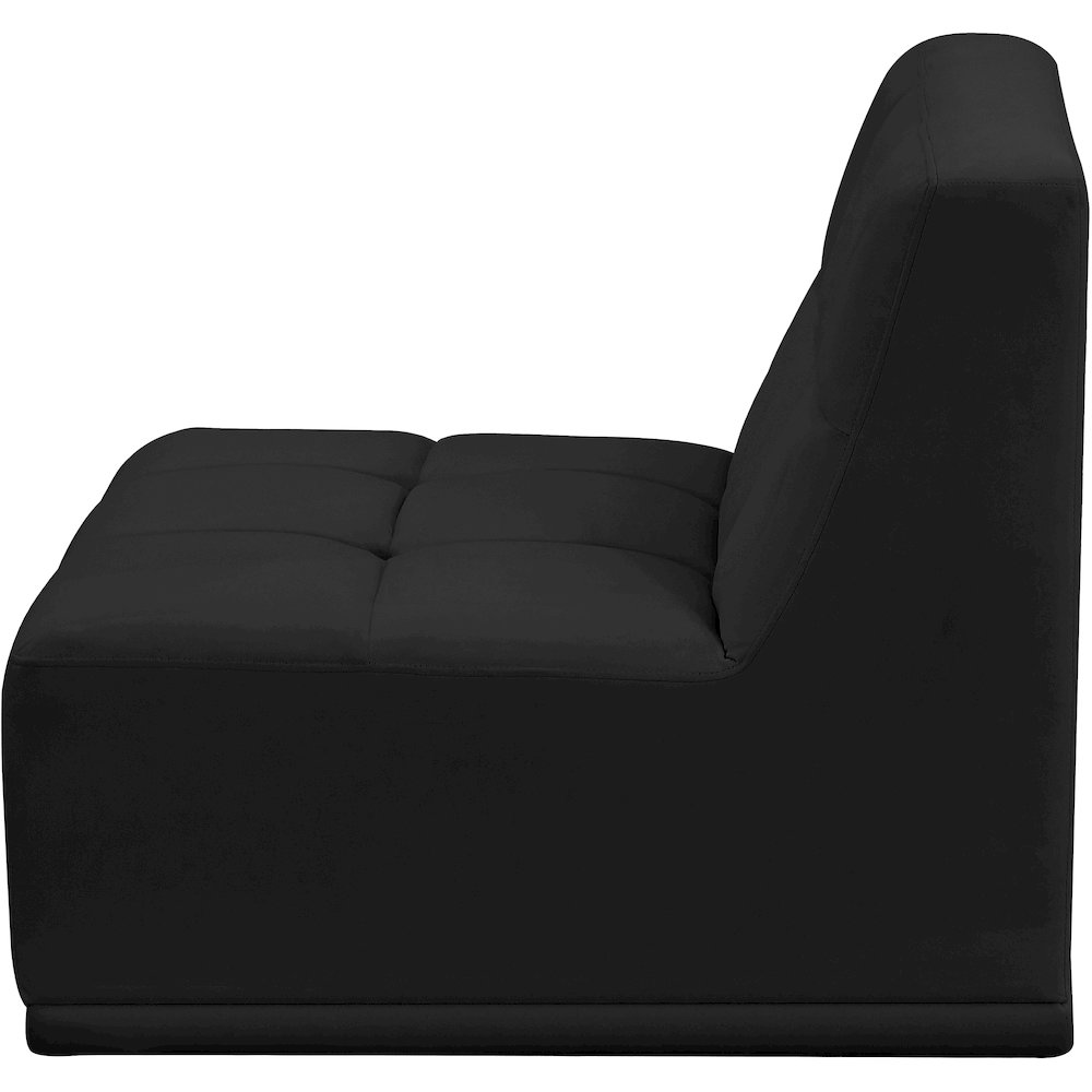 Relax Black Velvet Armless Chair