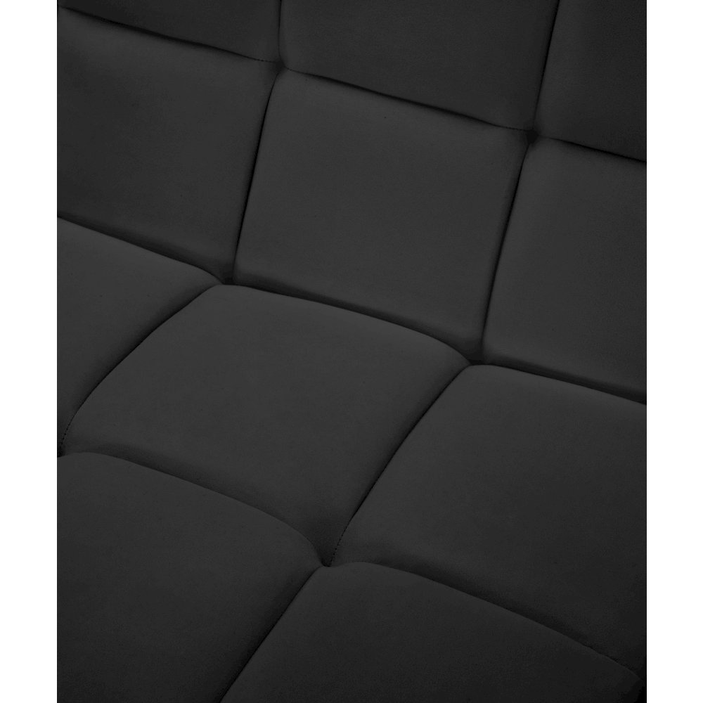 Relax Black Velvet Armless Chair
