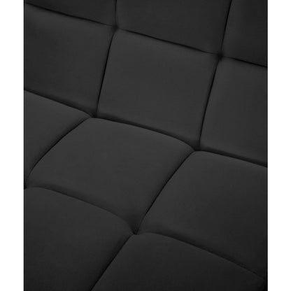 Relax Black Velvet Armless Chair