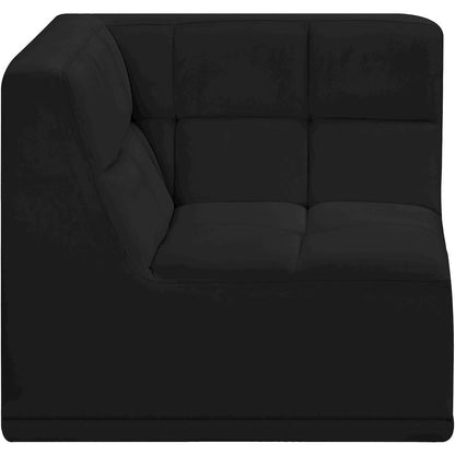 Relax Black Velvet Corner Chair
