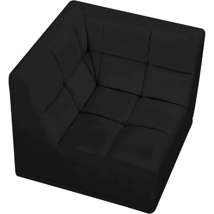 Relax Black Velvet Corner Chair