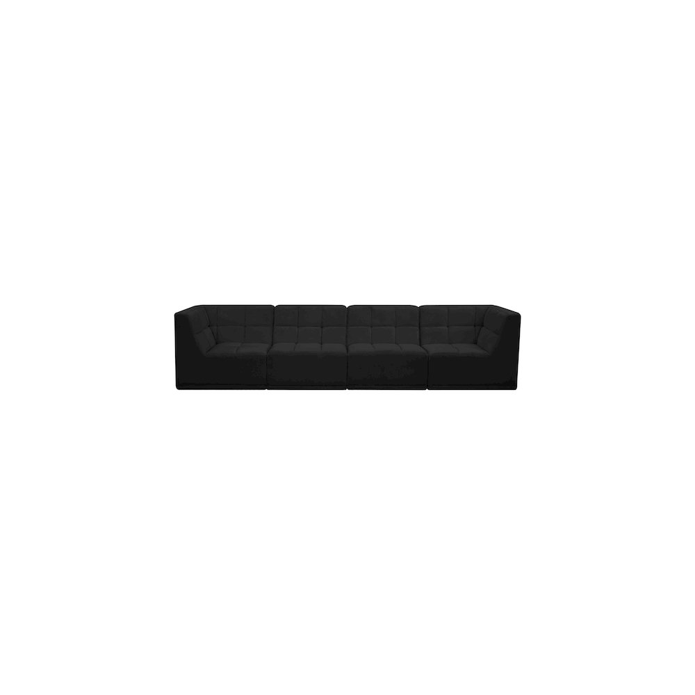 Relax Black Velvet Modular Sofa
