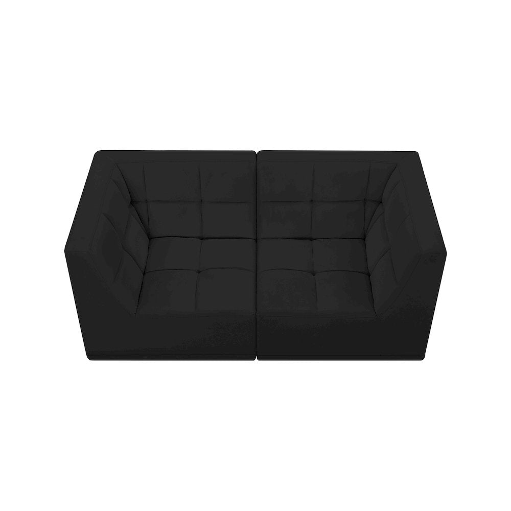 Relax Black Velvet Modular Sofa