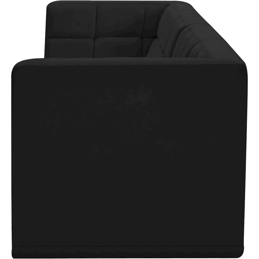 Relax Black Velvet Modular Sofa