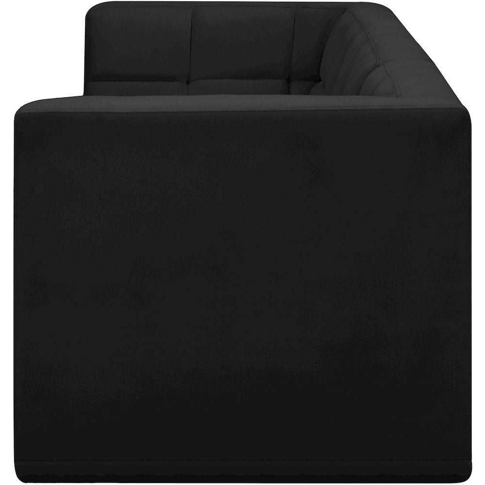 Relax Black Velvet Modular Sofa