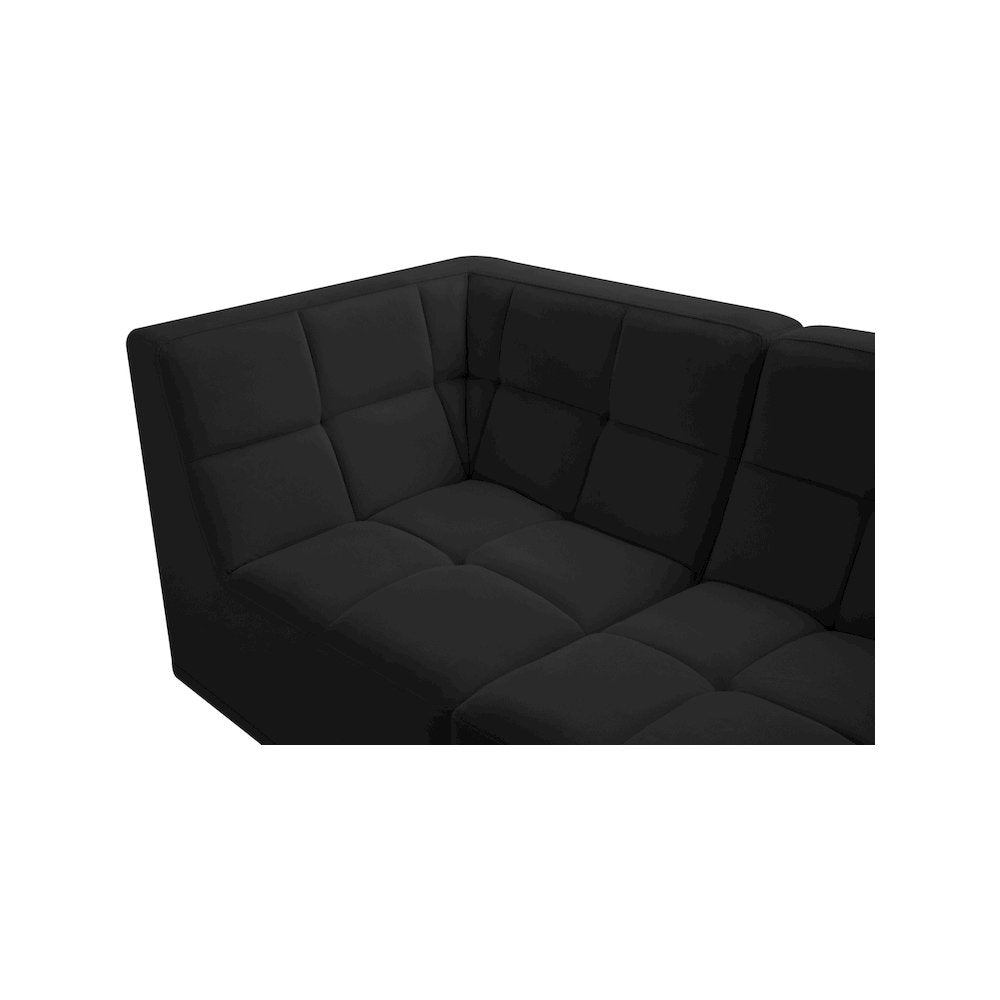 Relax Black Velvet Modular Sofa