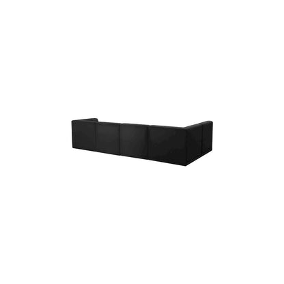 Relax Black Velvet Modular Sectional