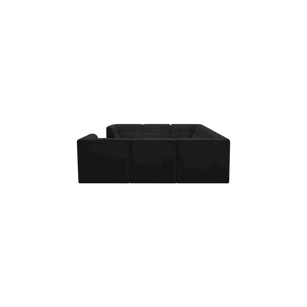 Relax Black Velvet Modular Sectional