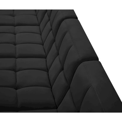 Relax Black Velvet Modular Sectional