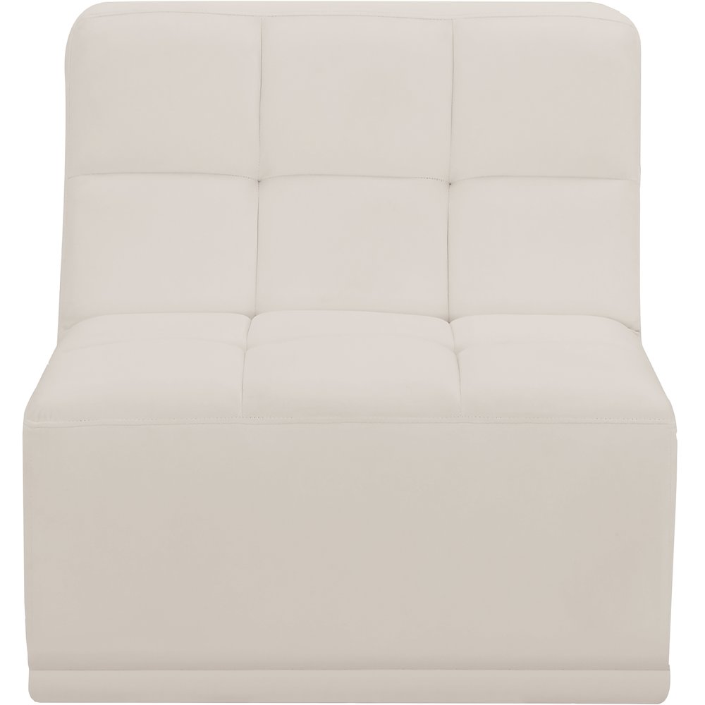 Relax Cream Velvet Armless Chair