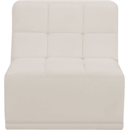 Relax Cream Velvet Armless Chair