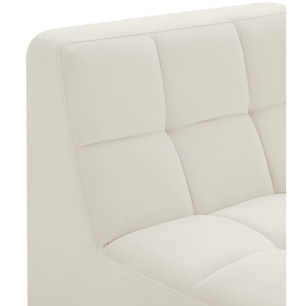 Relax Cream Velvet Armless Chair