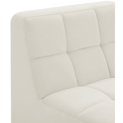 Relax Cream Velvet Armless Chair