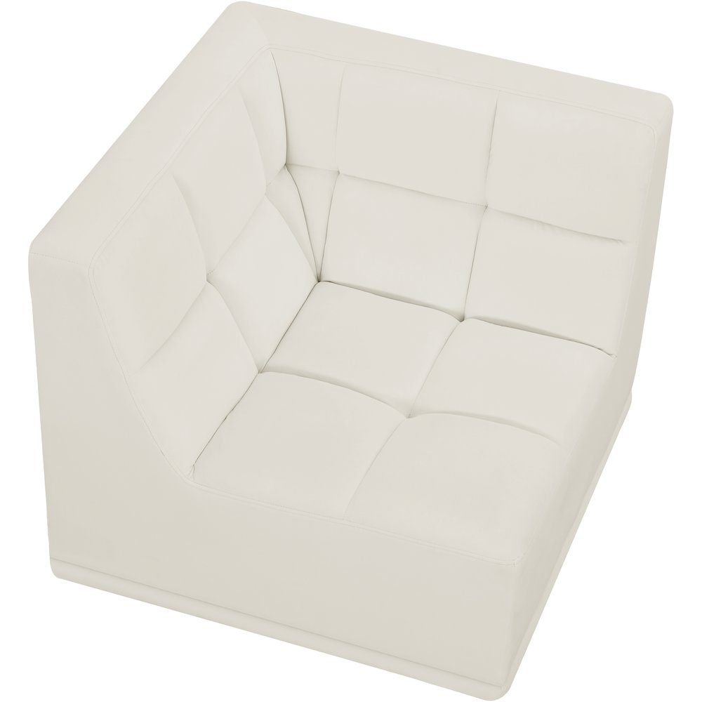 Relax Cream Velvet Corner Chair