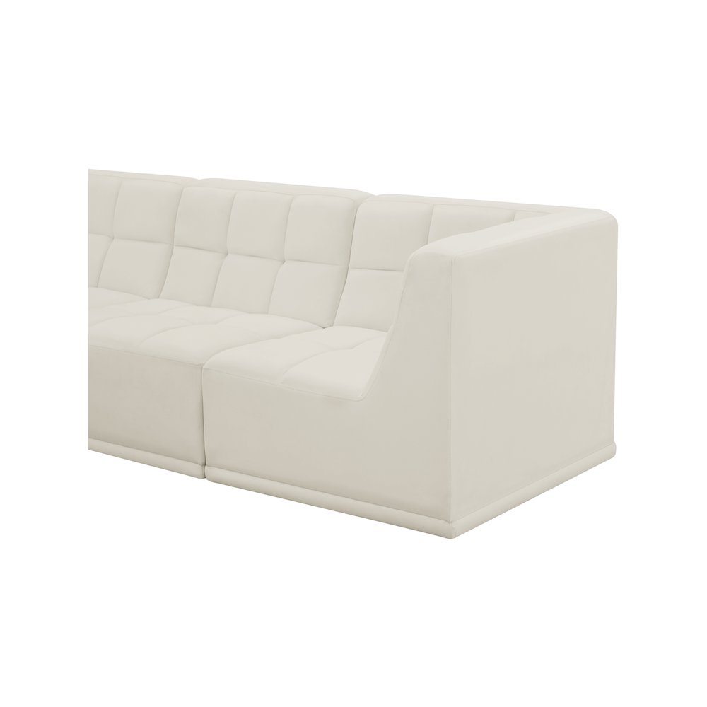 Relax Cream Velvet Modular Sectional