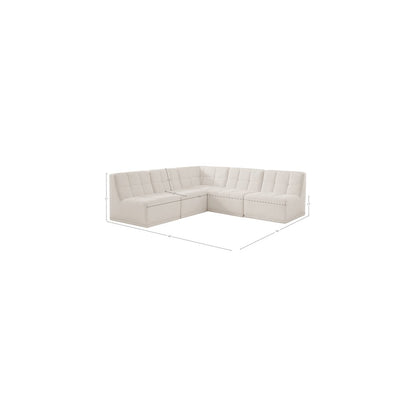 Relax Cream Velvet Modular Sectional