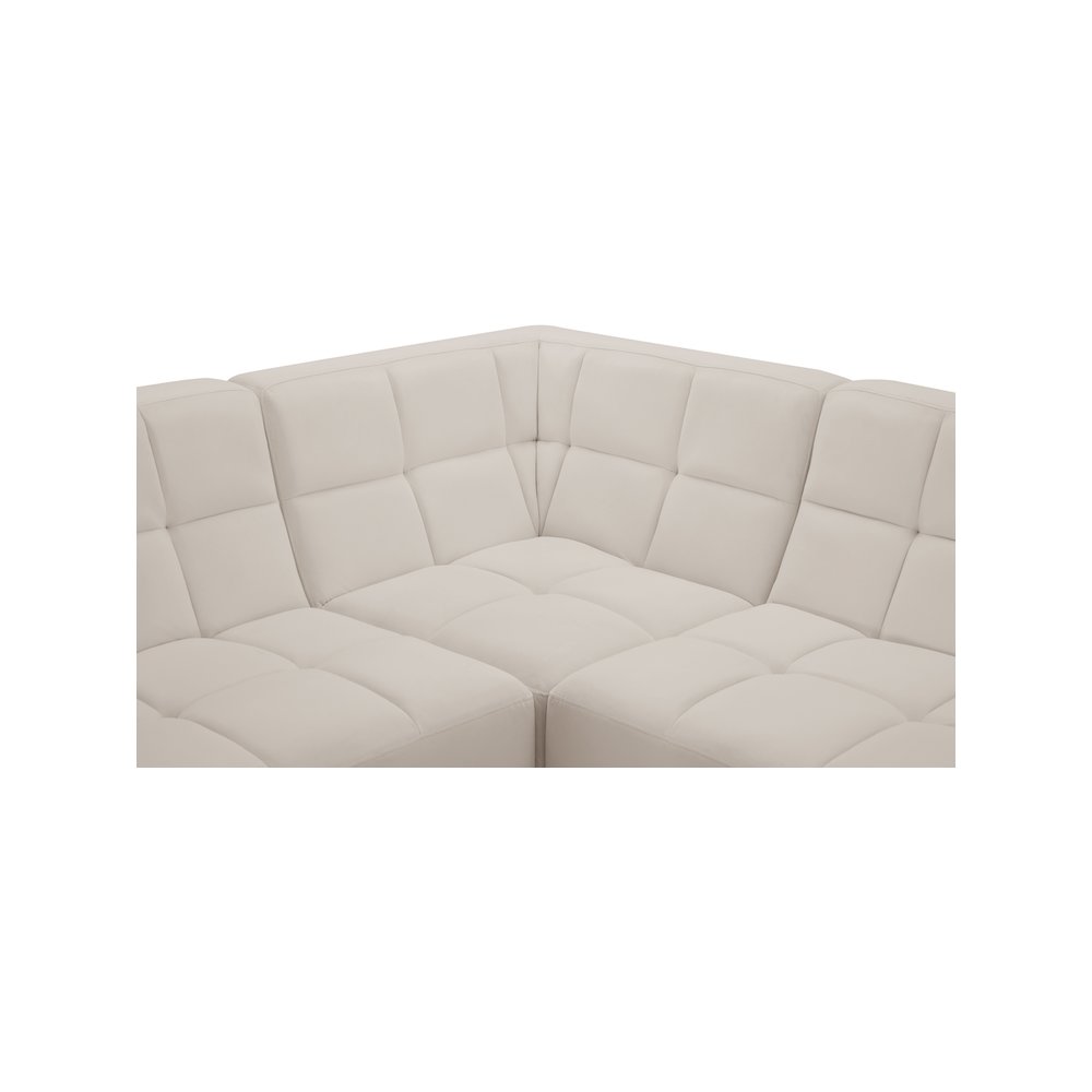 Relax Cream Velvet Modular Sectional