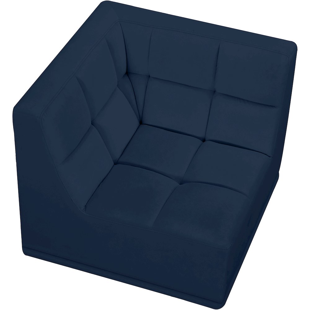 Relax Navy Velvet Corner Chair