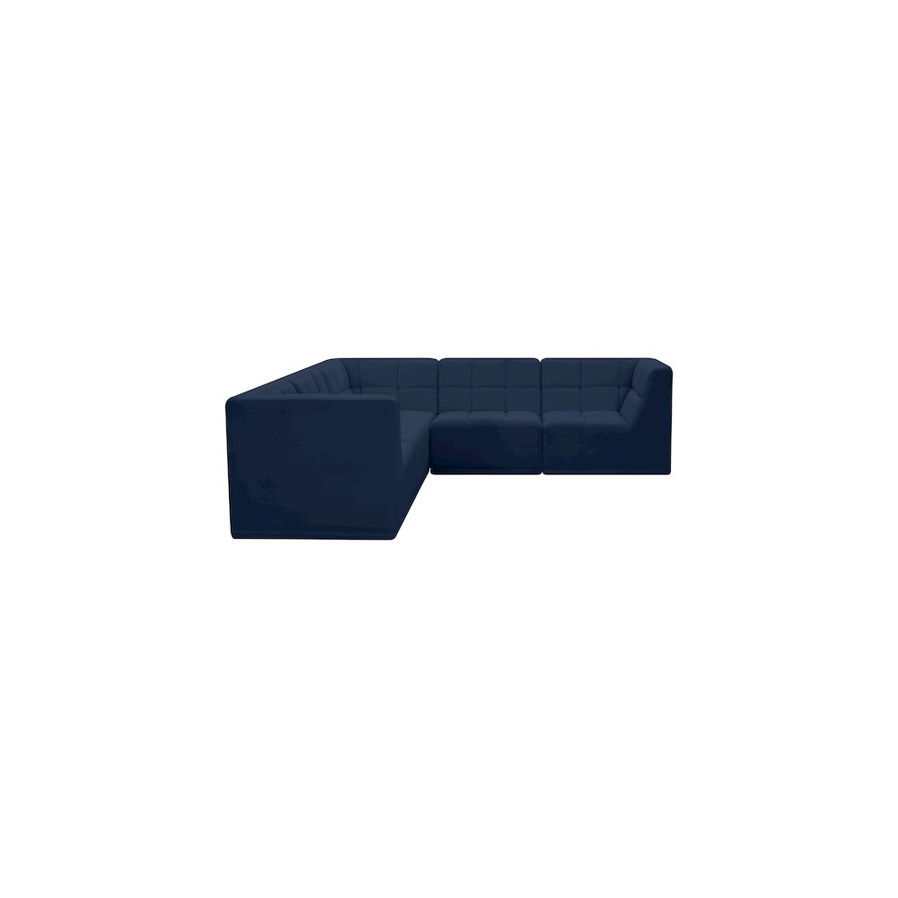 Relax Navy Velvet Modular Sectional