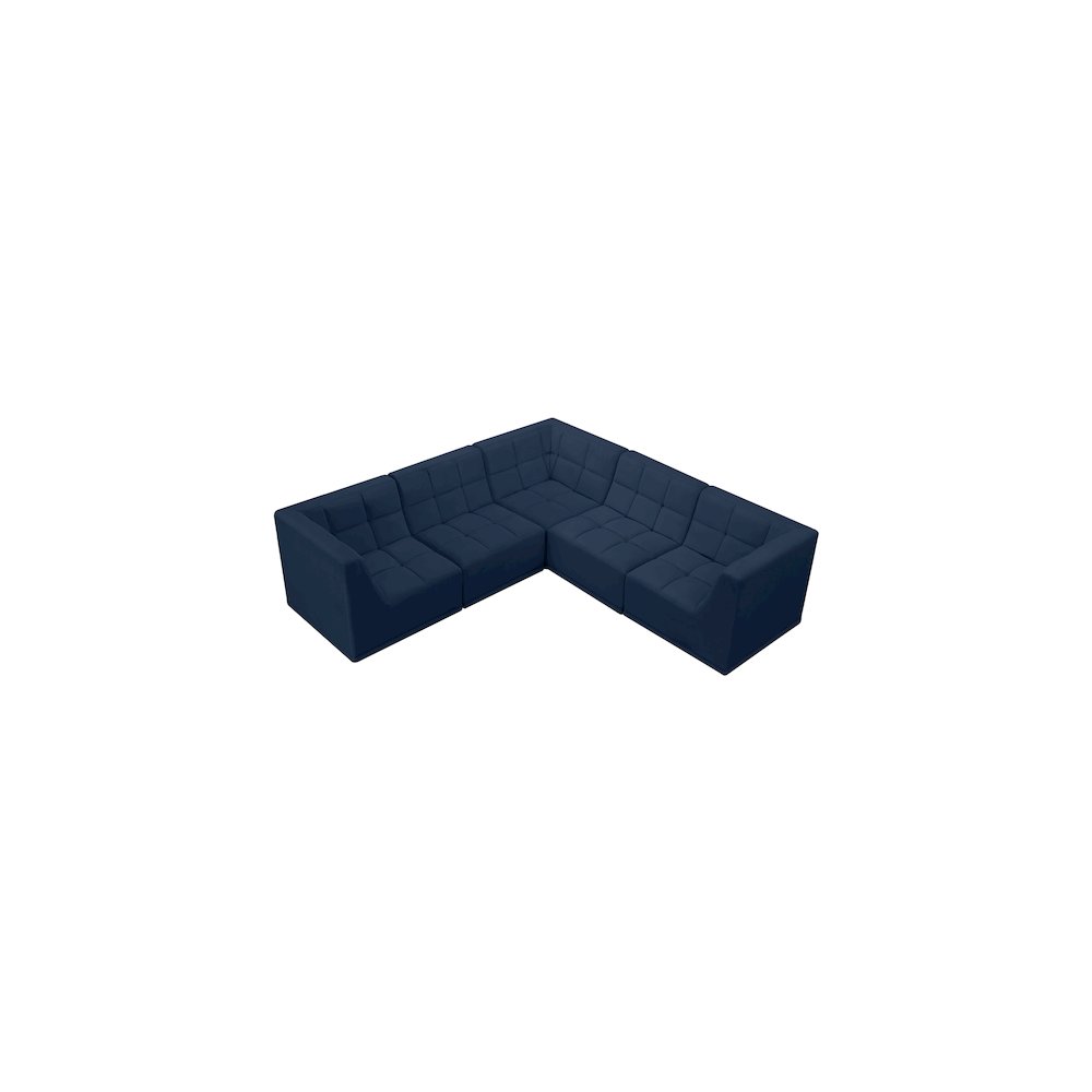 Relax Navy Velvet Modular Sectional