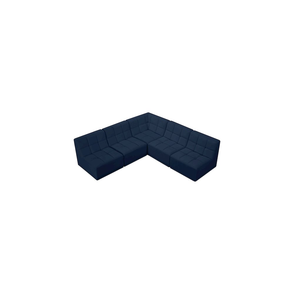 Relax Navy Velvet Modular Sectional