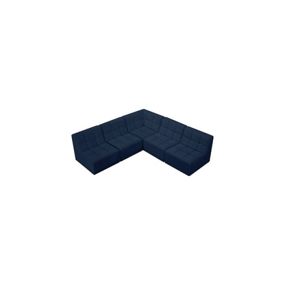 Relax Navy Velvet Modular Sectional