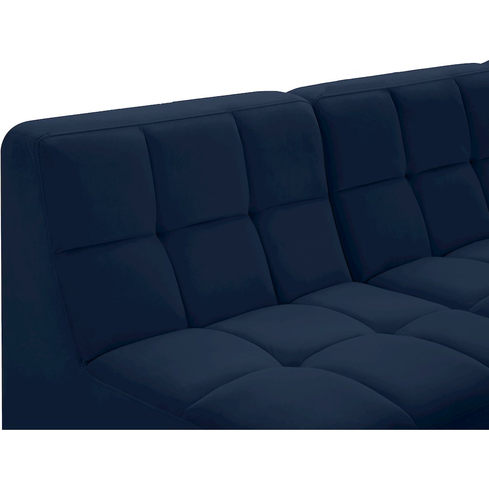 Relax Navy Velvet Modular Sectional