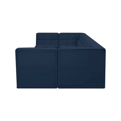 Relax Navy Velvet Modular Sectional