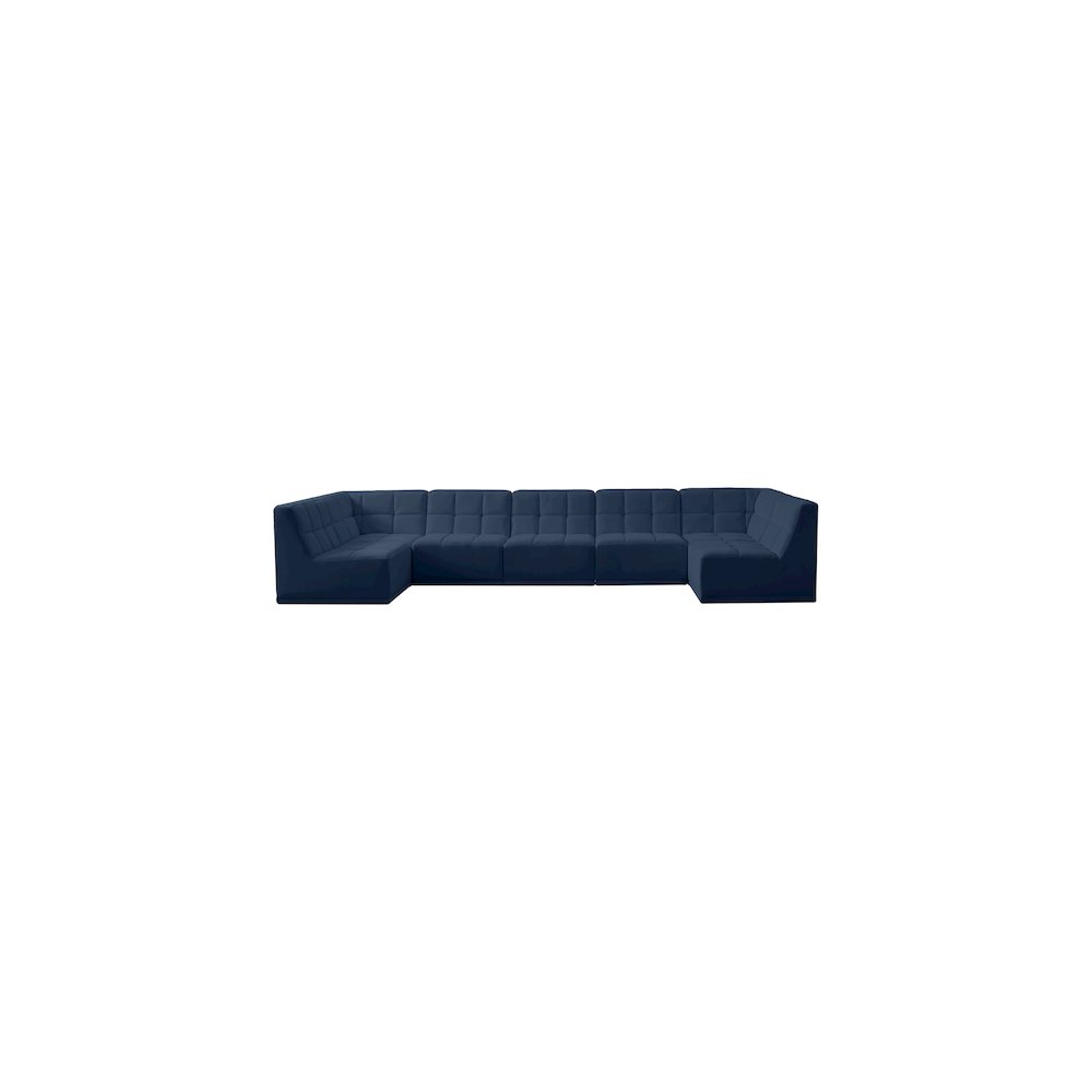Relax Navy Velvet Modular Sectional